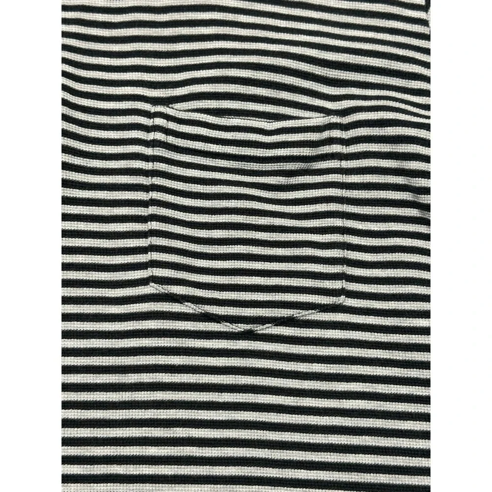 Vintage Polo Ralph Lauren Mens Black Grey Striped Textured Polo Shirt Sz XL